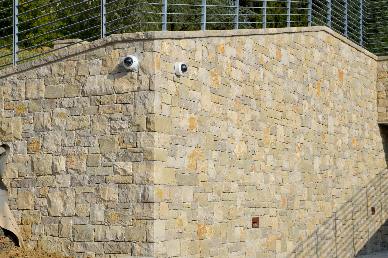 villa Muro contenimento pietra credaro