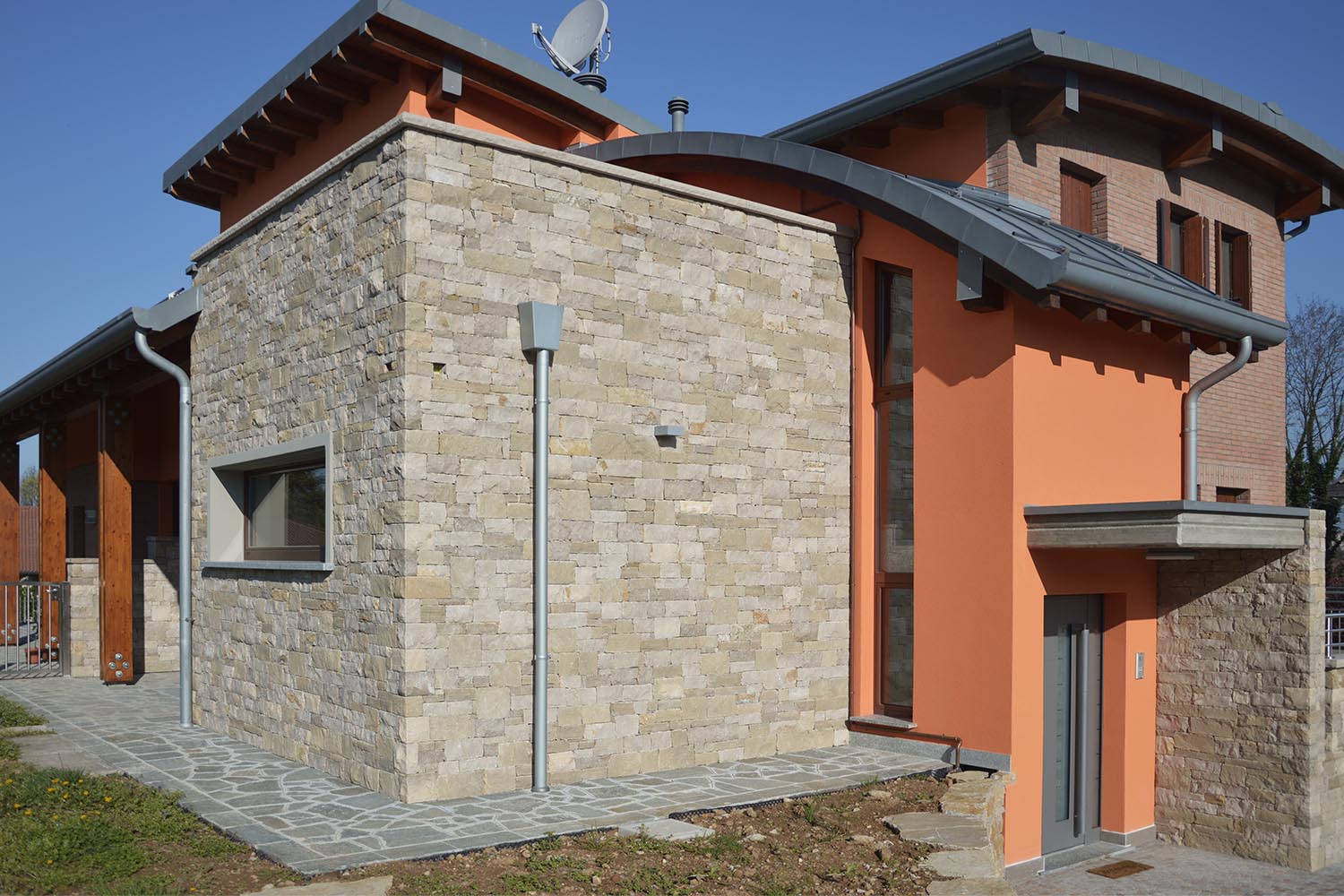 villa rivestimento secco pietra credaro